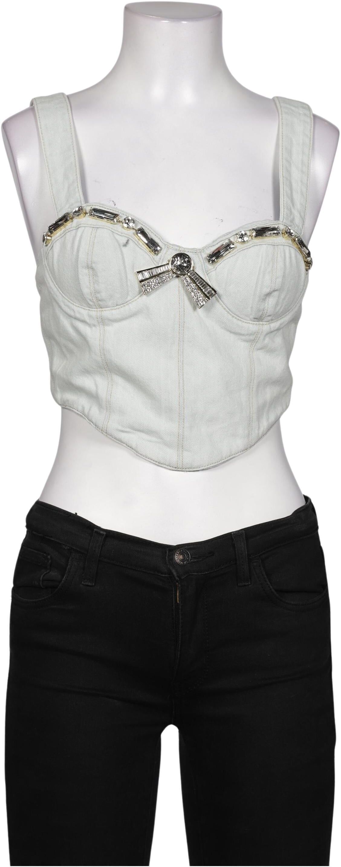 Area Damen Bluse, Hellblau, Gr. S (US 4), Baumwolle - Second Hand