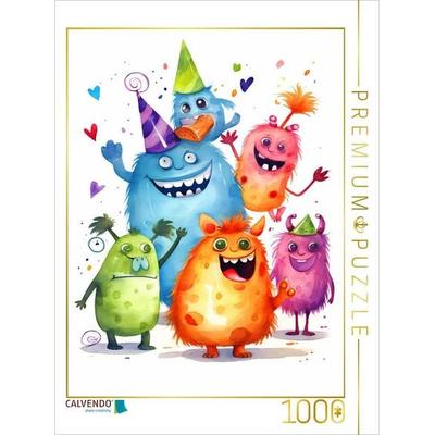 CALVENDO Puzzle Partymonster zum Neujahr | 1000 Teile Lege-Größe 64x48cm Foto-Puzzle für glückliche Stunden