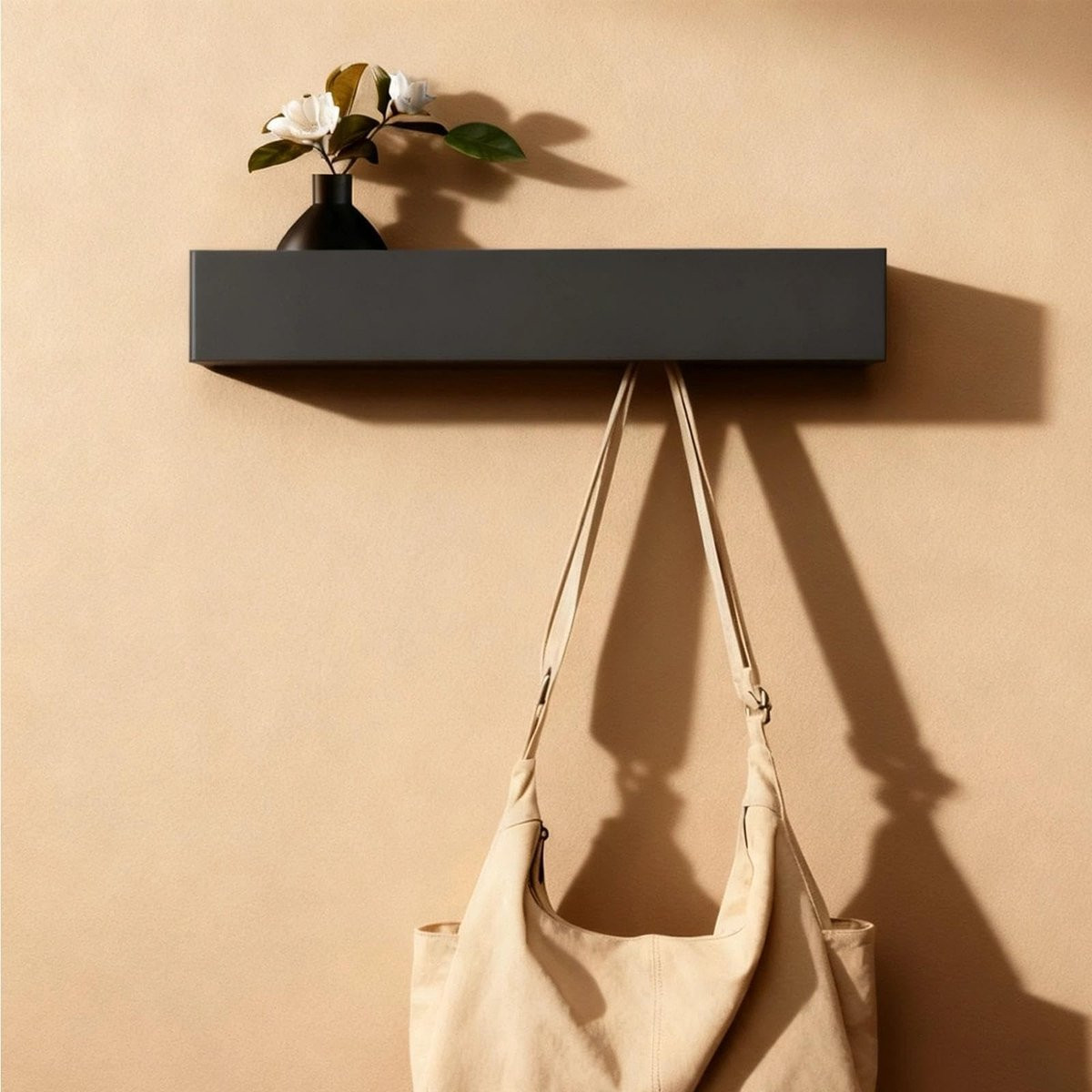 Cosensi Dailygoods Wandgarderobe met Plank en Verborgen Haken voor Kleding