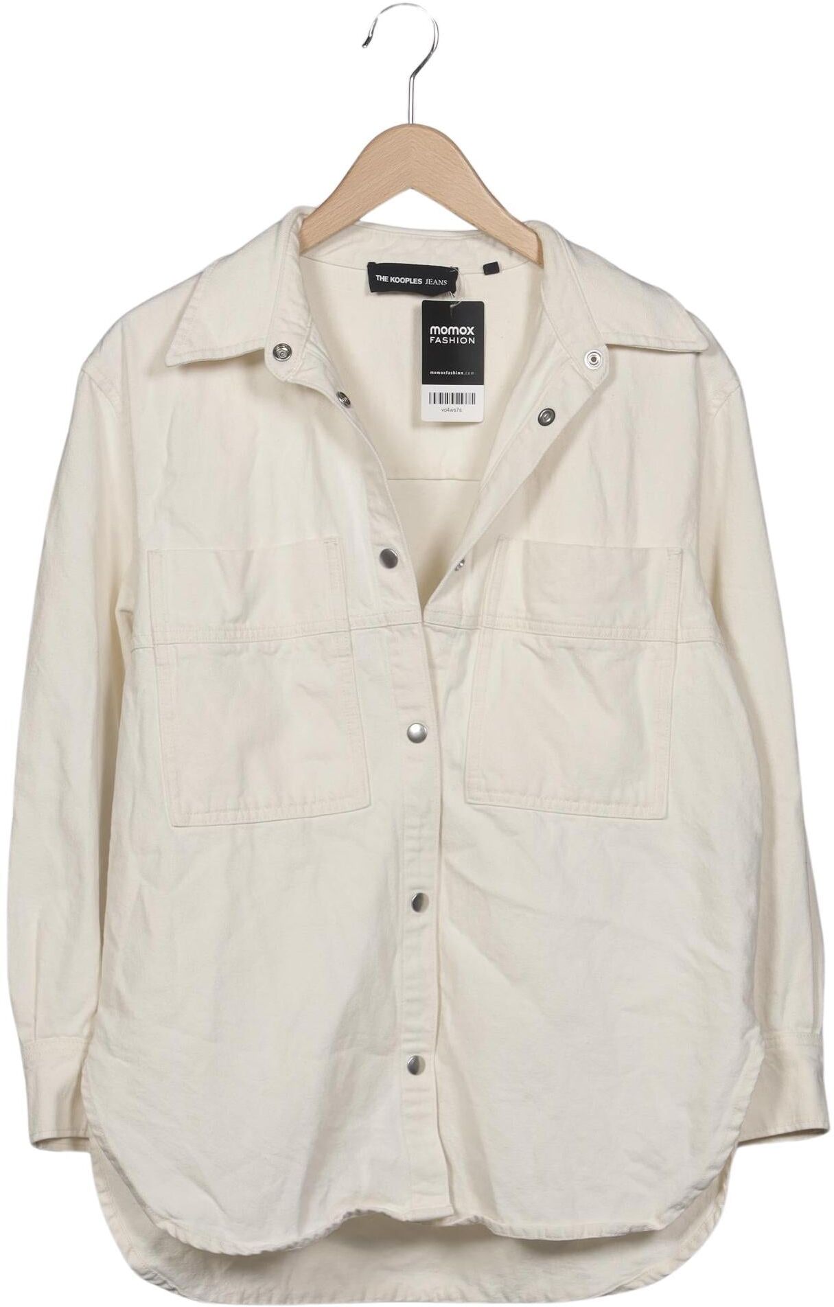 The Kooples Damen Jacke, Cremeweiß, Gr. S, Baumwolle - Second Hand