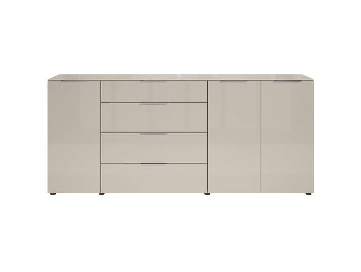 Sideboard 4 Schubladen Beige-Kaschmir - Glas - 226 cm - SANTORIN