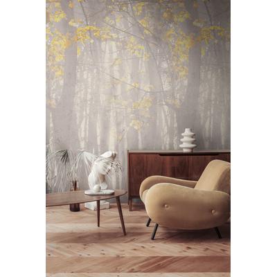 Fototapete LIVING WALLS "The Wall 4 Botanic – Atmosphärischer Wald Vlies-Fototapete", grau, B:1,59m H:0m L:2,8m, Vinyl, Vlies, Tapeten, Atmosphärischer Wald mit atmosphärischer Tiefe