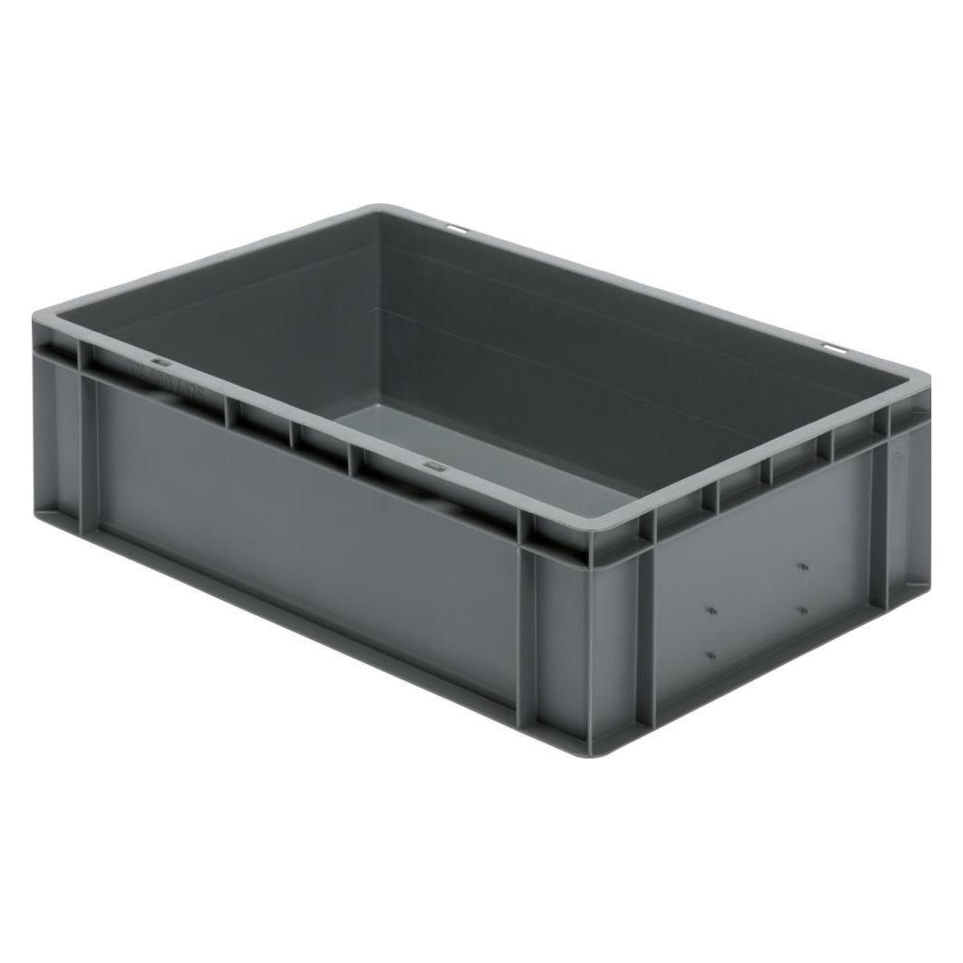 kaiserkraft Euro-Format-Stapelbehälter, Wände und Boden geschlossen (TK600/175-0 GRAU)
