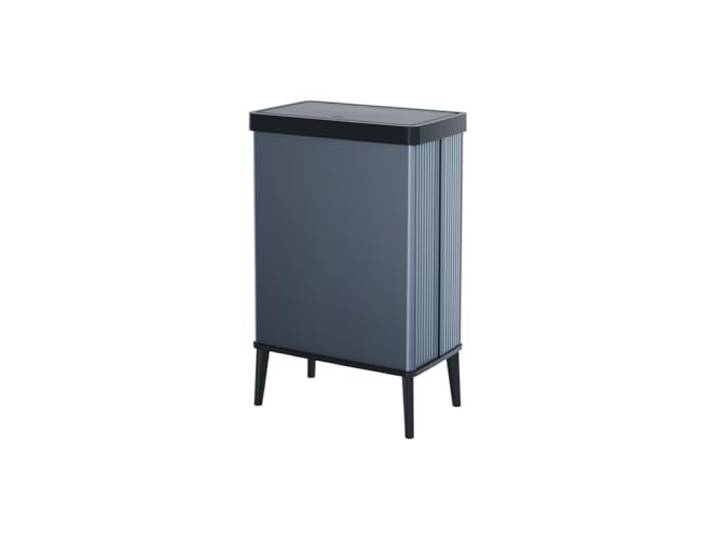 Curver Keter Verto Abfalleimer, Mülltrennung, Deckel mit Druck, Doppelfach, elegantes Design, recycelbar, ideal für Badezimmer, Wohnzimmer oder Büro, Fassungsvermögen 54 Liter, Perlblau