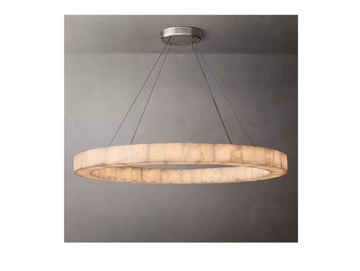 Lustre LED Rétro Américain en Marbre Noir pour la Maison, Nouvelle Tendance 2026, pour Salon