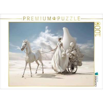 CALVENDO Puzzle Surrealismus trifft Pferdefans | 1000 Teile Lege-Größe 64x48cm Foto-Puzzle für glückliche Stunden