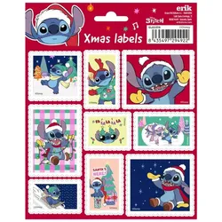 Disney Stitch - Set 18 samolepicích vánočních samolepek