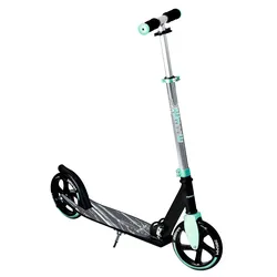 muuwmi Aluminium Scooter– Tretroller, 205 mm, ABEC 7, GS-geprüft, höhenverstellbar, XL-Deck, türkis