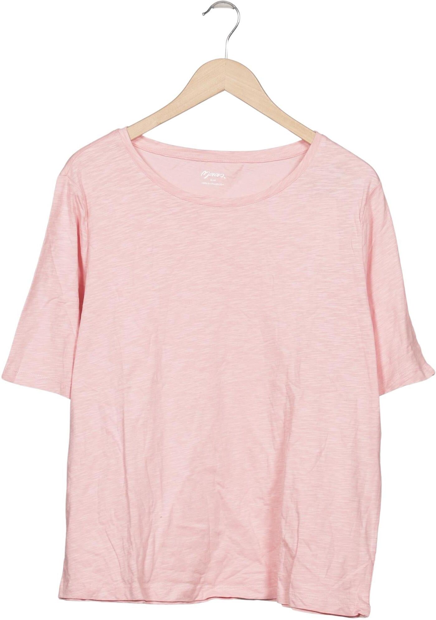Maas Damen T-Shirt, Pink, Gr. EU 48, Baumwolle - Second Hand