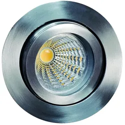 Rutec V2A Edelstahl-Einbaustrahler TULKA für MR16, IP20 , rund, Ø 8.2cm, Einsatz abziehbar, schwenkbar RU-R5558-V4A