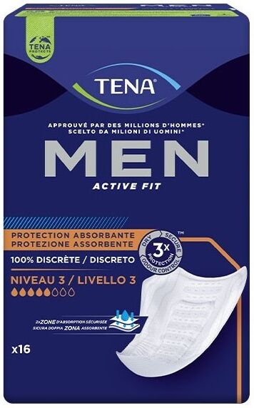 Tena Men Active Fit Level 3 - 6 paquets de 16 protections