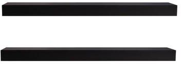 Melannco Set of 2 Black Pole-Mount Shelves, 23.5 Inch