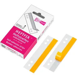 VELOFLEX Heftstreifen, selbstklebend HEFTFIX transparent Kunststoff - 50 Stück