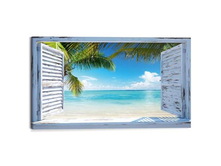Deco Block Uitzicht over tropisch strand 70 x 118