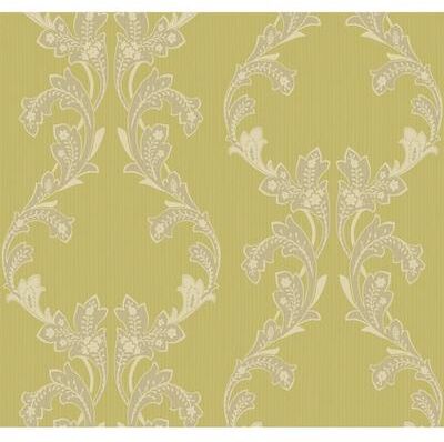 Seabrook Designs Lauryne Floral Damask Unpasted Wallpaper