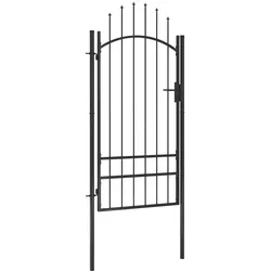 vidaXL Gartentor Stahl Schwarz : Größe - 1x2,5 m