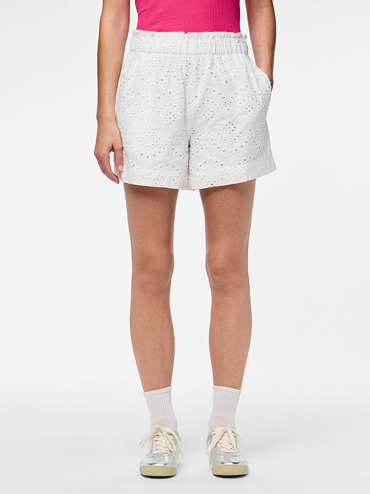 Pieces Shorts "Vilde" in Weiß - XS