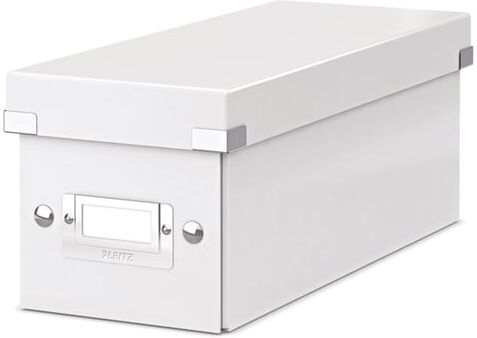 Leitz 6041 WOW Caixa de Armazenamento CDs Branca   Para 30 CDs