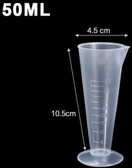 Inspired Finds Transparent Graduated Measuring Cup With Pour Spout Plastic Mixing Beaker For Kitchen And Craft Use tall 1.69 Fl Oz 10pcs