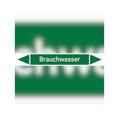 Rohrleitungskennzeichnung, Brauchwasser - 270x37 mm Folie selbstklebend
