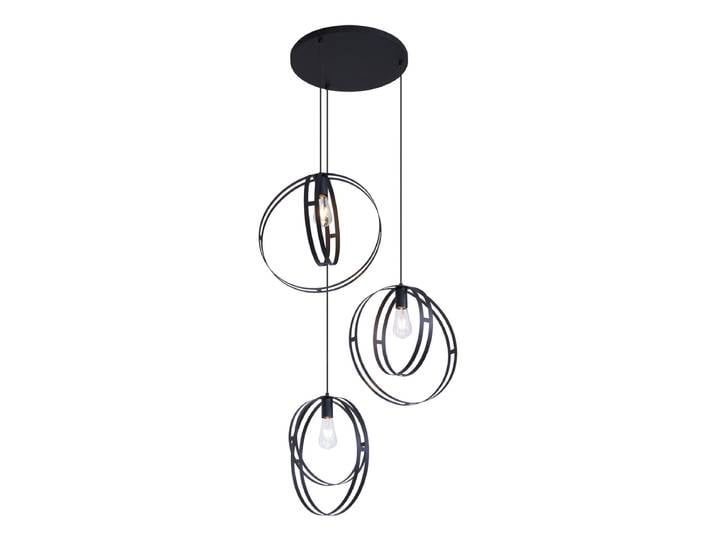 Smart hanglamp zwart rond 3-lichts incl. Wifi G95 - Indu