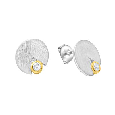 Paar Ohrstecker CELESTA, silber (silbergrau, weiß), Ohrringe, Damen, one-size, Silber 925 (Sterlingsilber)