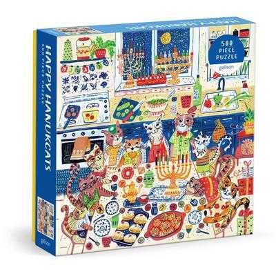 Happy Hanukcats 500 Piece Puzzle, von Galison, Galison, 978-0-7353-8598-6