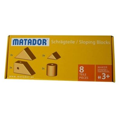 MATADOR 21250 - Maker Schrägteile-Set, 8 Teile, Baukasten-Erweiterung, Holz, Konstruktionsbaukasten, ab 3 Jahren, Spielend lernen!