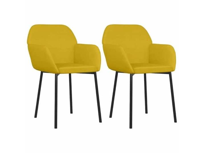 Chaises à manger Ensemble de 2 - GKK - Chaises à dîner - Jaune Velours @@911@