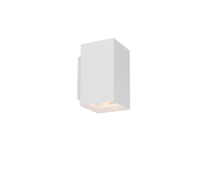 Applique murale moderne blanche carrée 2 lumières - Sandy