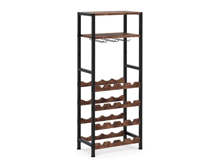 Weinregal Vintage BONITA auf Rollen für 16 Flaschen 42 x 100 cm