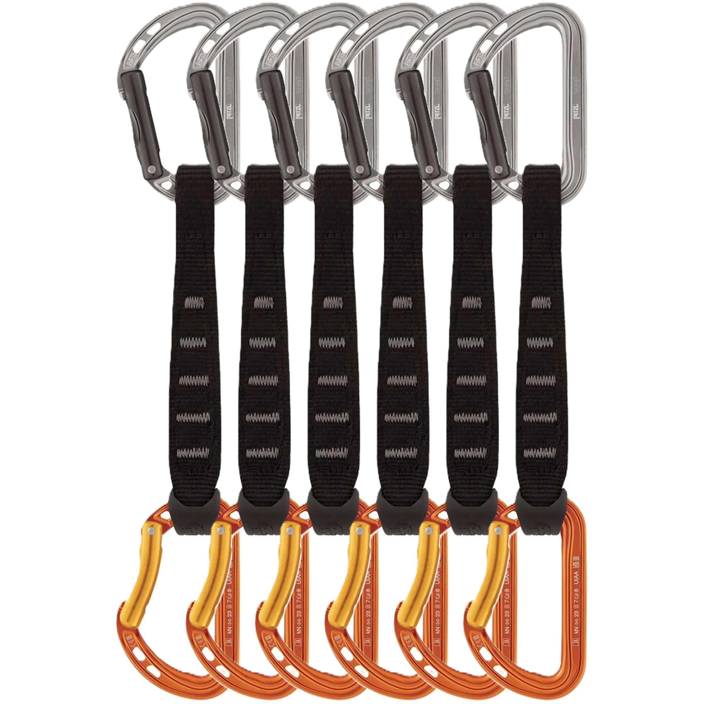 Petzl Spirit Express 6er Pack Express-Sets beige Größe 17CM Alpinklettern | Sportklettern