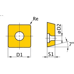 Optimum, Zubehör Maschine, HM-Ersatzwendeplatten ISO SNMG120408