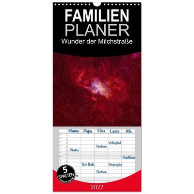 Familienplaner 2027 - Wunder der Milchstraße mit 5 Spalten (Wandkalender, 21 x 45 cm) CALVENDO