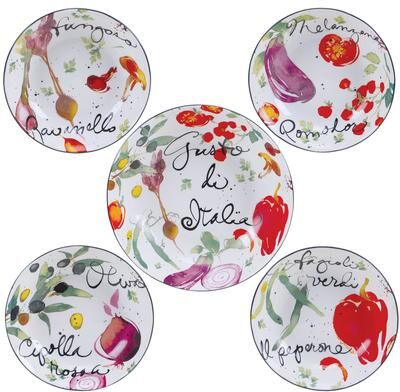 Certified International Melanzana 5-piece Ceramic Pasta Set
