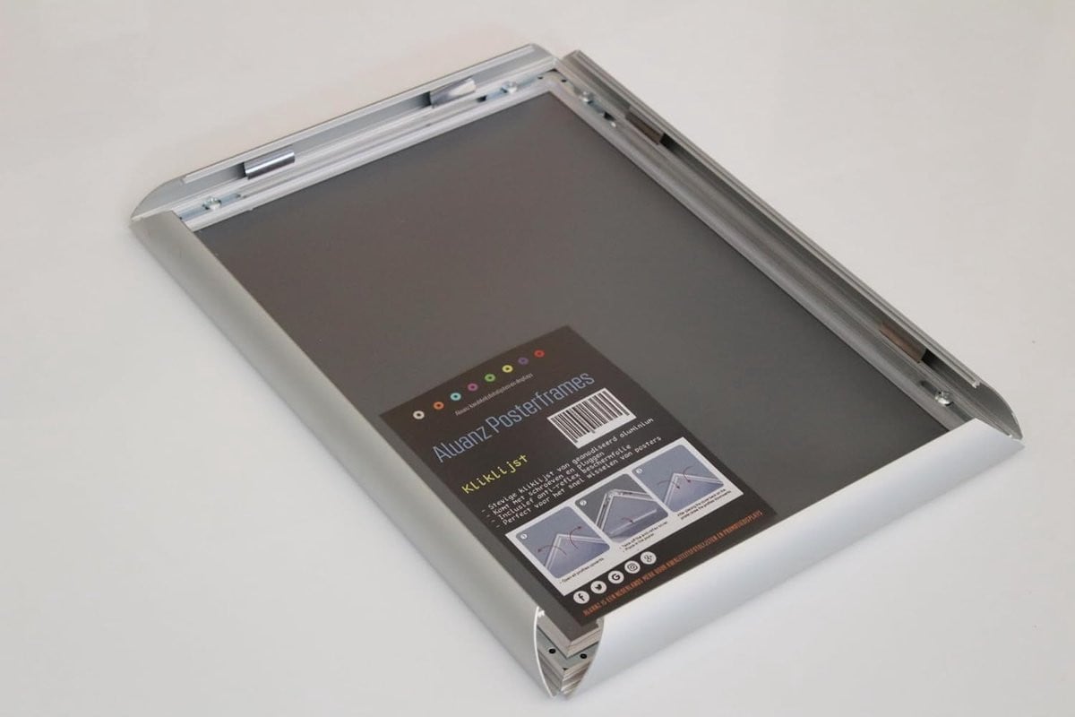 Kliklijst A3 Zilver - 10 Stuks - Professionele Wissellijst met Antireflectie Folie voor Wandmontage