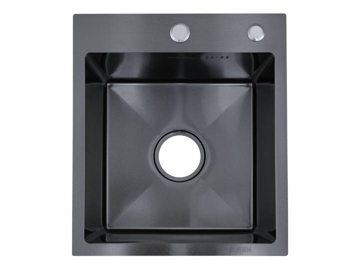 Faizee Home Edelstahlspüle Faizee Home Edelstahlspüle Schwarz SUS304 mit Armatur Auswahl, Ohne Armatur