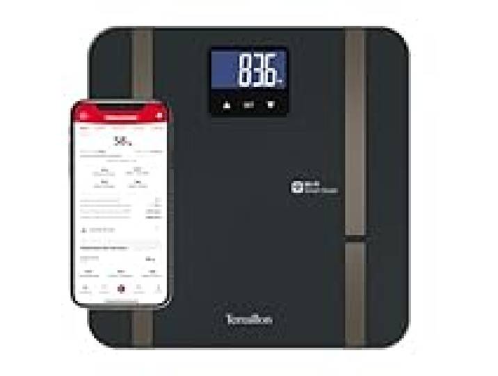 TERRAILLON - MASTER FIT ULTRA Balance connectée Wi-Fi, Fréquence cardiaque, Analyse des masses graisseuse, musculaire, hydrique, osseuse et viscérale, IMC, Apport calorique journalier