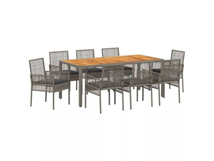 VidaXL - Garten-essbereich poly-rattan, One Size, Grau