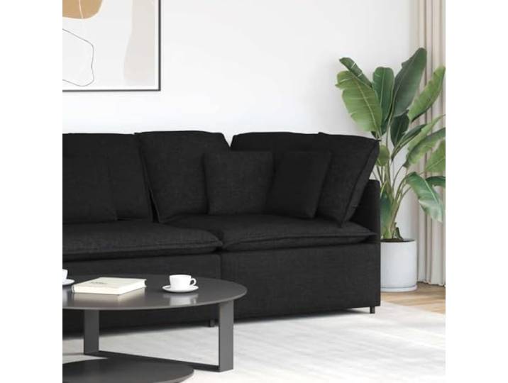 Xolmizyn Modulares Ecksofa, Stoff-Polsterung, Schwarz, 100x100x64 cm Stabiler Metallrahmen, Individuell erweiterbar, Komfortable Schaumstoff-Füllung