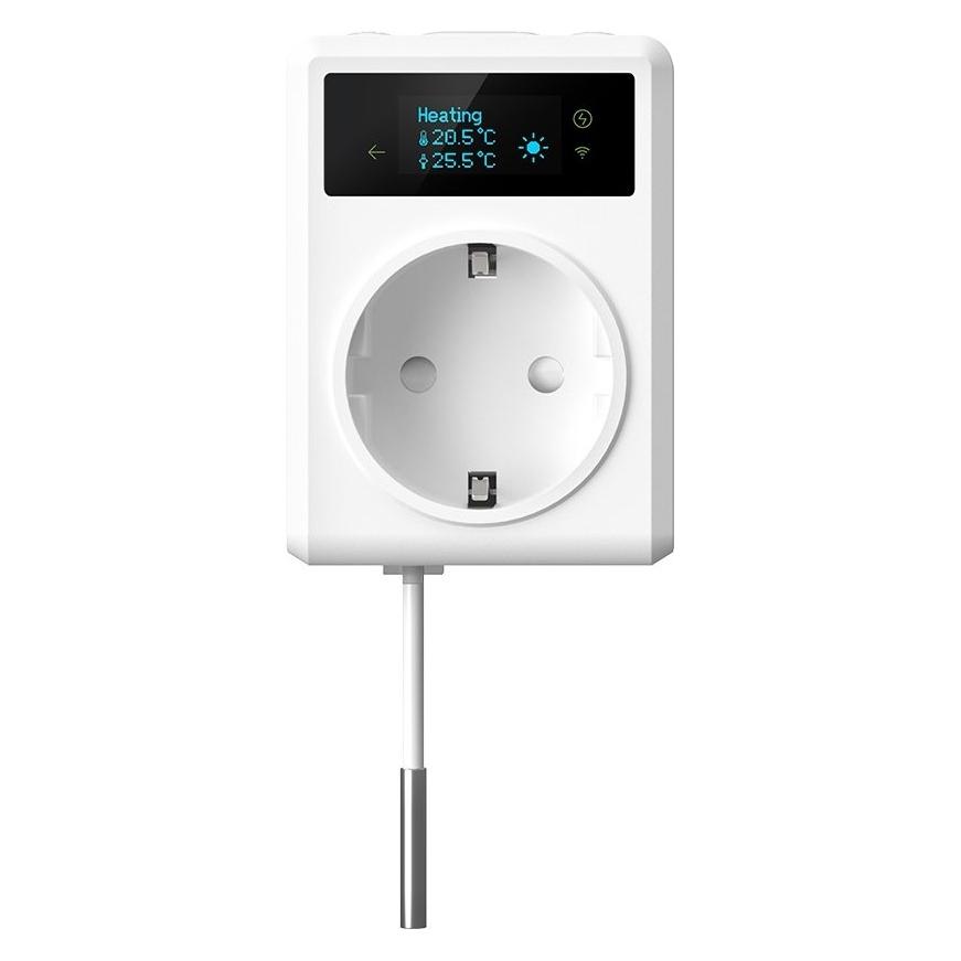 Immax NEO SMART Smart-Steckdose für den Innenbereich mit Thermometer, Typ F, 16 A, WLAN, TUYA (07811L)