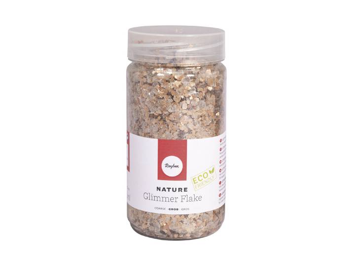 Nature Glimmer Flakes grob, Eco friendly, 3-10mm, Dose 370ml