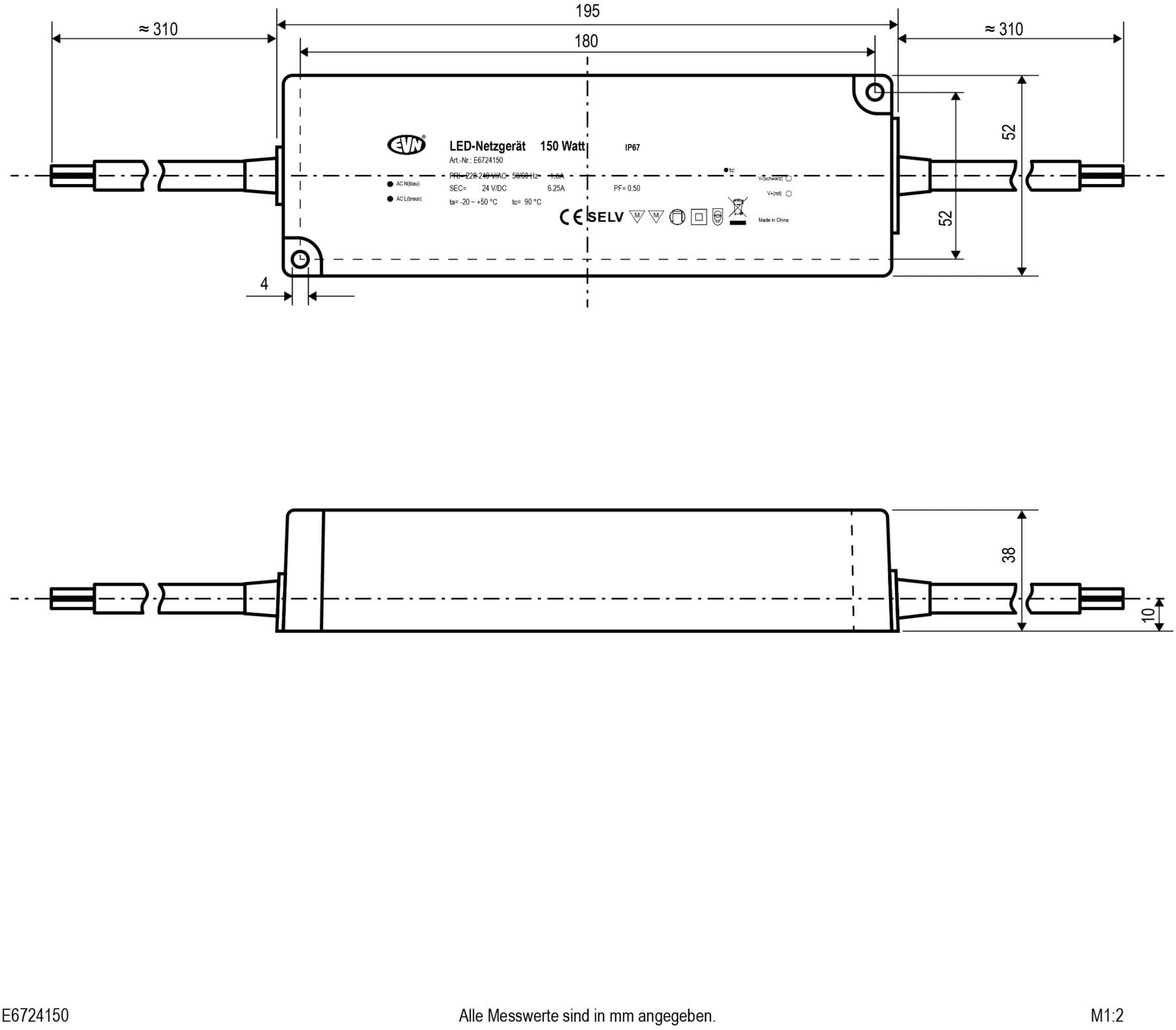 EVN LED-Netzgerät 24V/DC E6724150)