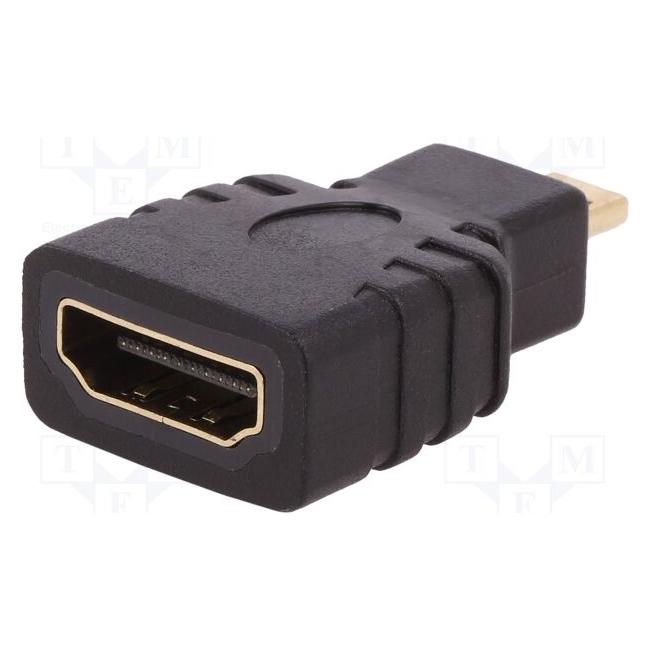 Qoltec Adapter AV HDMI Micro - HDMI czarny (50506) (50506)