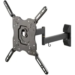 Vivanco TV Wandhalter, Full Motion, VESA 400, 35kg (Wand, 35 kg), TV Wandhalterung, Schwarz