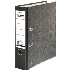 Falken, Recycling-Wolkenmarmor-Ordner A4, farbiger Rücken 80mm