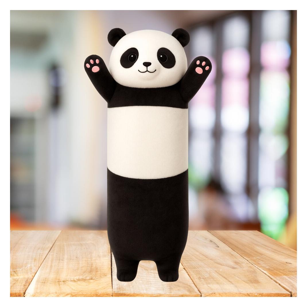 Lean Toys Lean Plüsch Maskottchen Panda Kissen Längerer Roller Weiss Schwarz 70Cm (67992281)