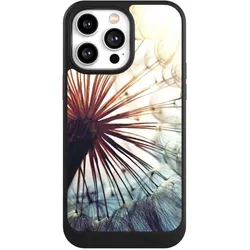 Nivocase Hülle für Apple iPhone 14 Pro Max Handyhülle NIVOcore Case Schwarz Blumen Fotografie Pusteblume (Apple iPhone 14 Pro Max), Smartphone Hülle, Schwarz