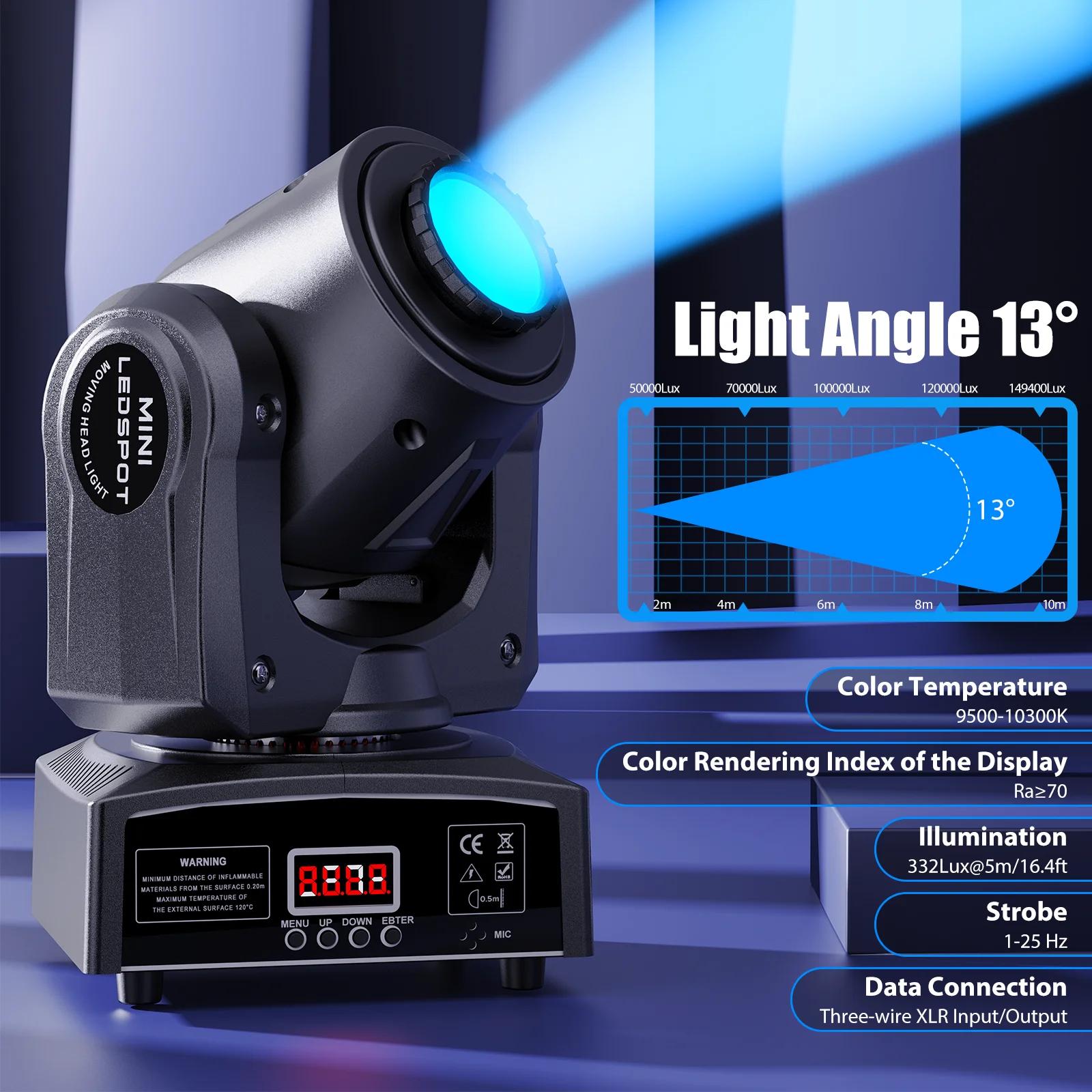 LED-Moving-Head-Scheinwerfer - 4er-Set - 40 W - RGBW - DMX-Steuerung - Transportkoffer - EU-Stecker