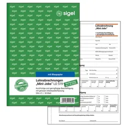 Sigel Formularbuch »Lohnabrechnung Mini-Job« LO519 weiß